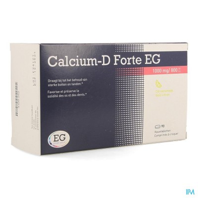 CALCIUM-D FORTE EG 1000MG/800IU CITRON COMPCROQ 90