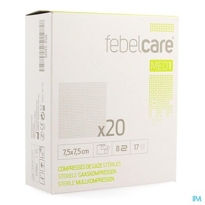 Febelcare Compresse Gaze Sterile 7,5x 7,5cm 20x1