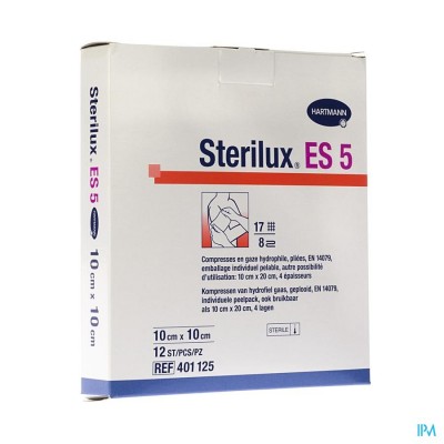 Sterilux Es5 Kp Ster 8pl 10,0x10,0cm 12 4011259