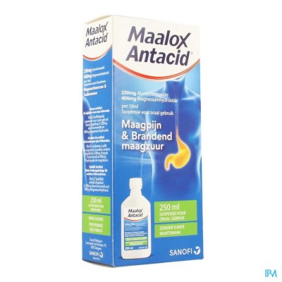 Maalox Antacid 230mg/400mg/10ml Susp Buvable 250ml