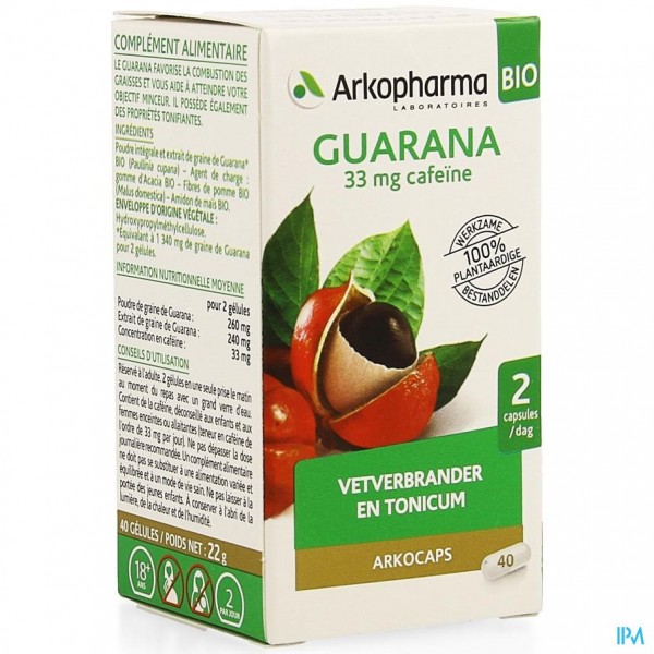 Arkogelules Guarana Bio Caps 40