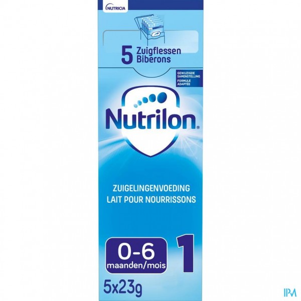 Nutrilon 1 poeder 5x23g volledige zuigelingenvoeding 